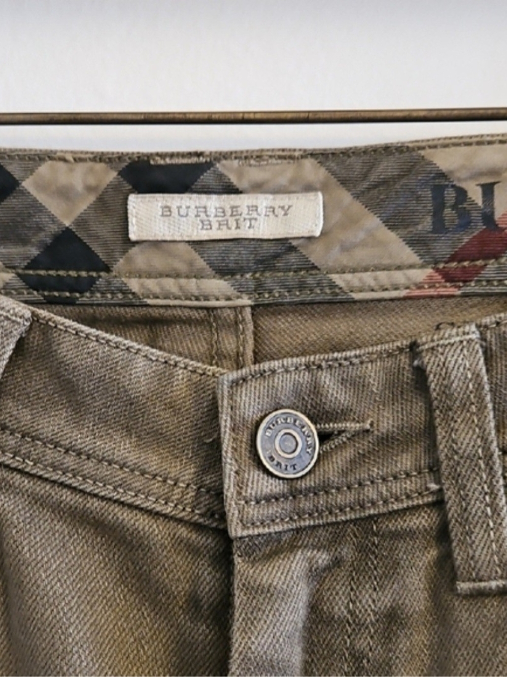 Burberry Men's Tan Cotton Blend Pants